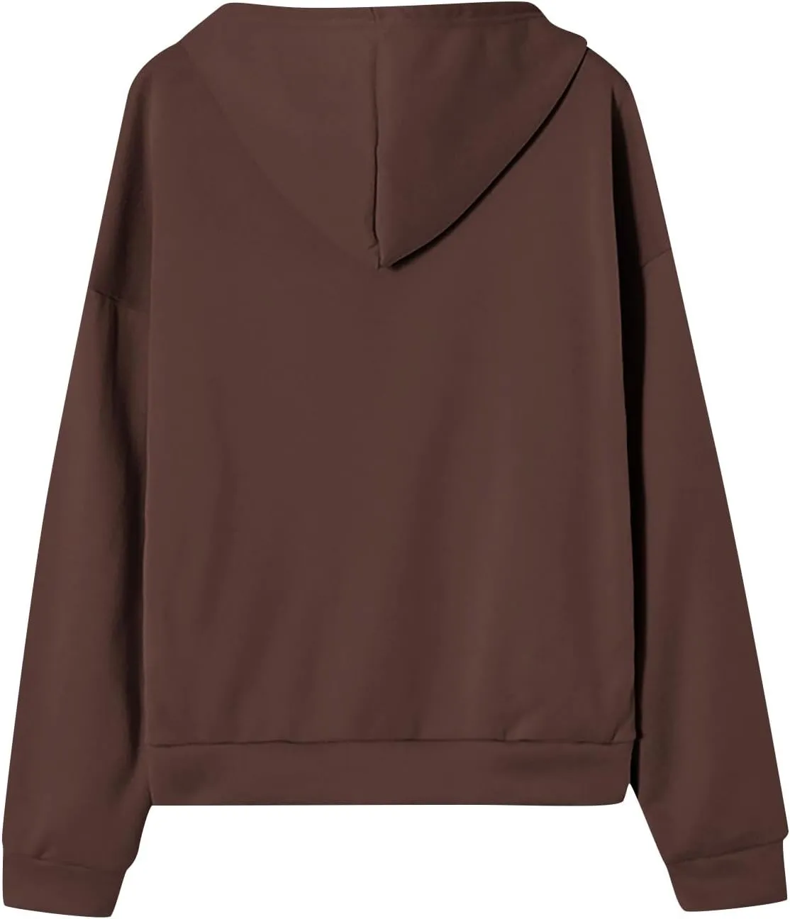 2025 Spring Women's Drawstring Zip Up Cute Hoodies Soft Jacket Plus Size Casual Sweatshirts with Pocket