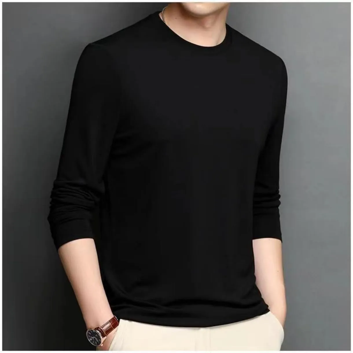 4 Packs: Men's Quick Drying Long Sleeve Sports Performance T-Shirt, Sports Running Gym Exercise Long Sleeve T-Shirt top