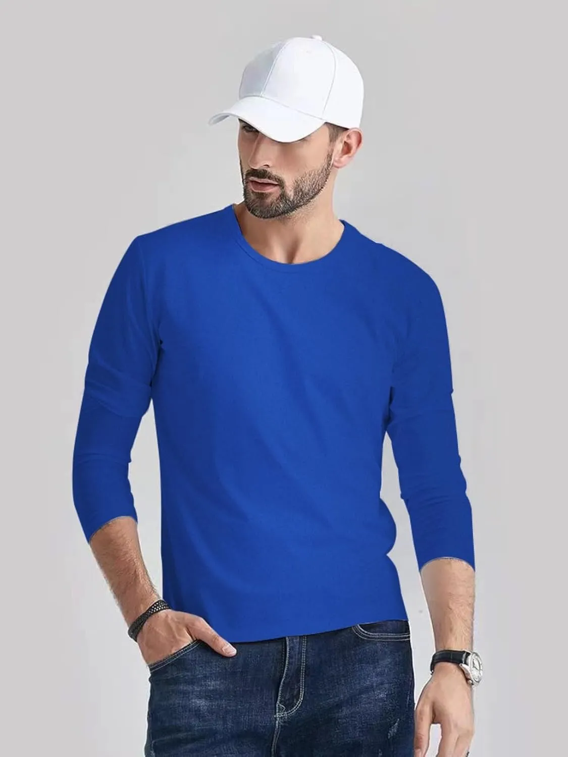 4 Packs: Men's Quick Drying Long Sleeve Sports Performance T-Shirt, Sports Running Gym Exercise Long Sleeve T-Shirt top