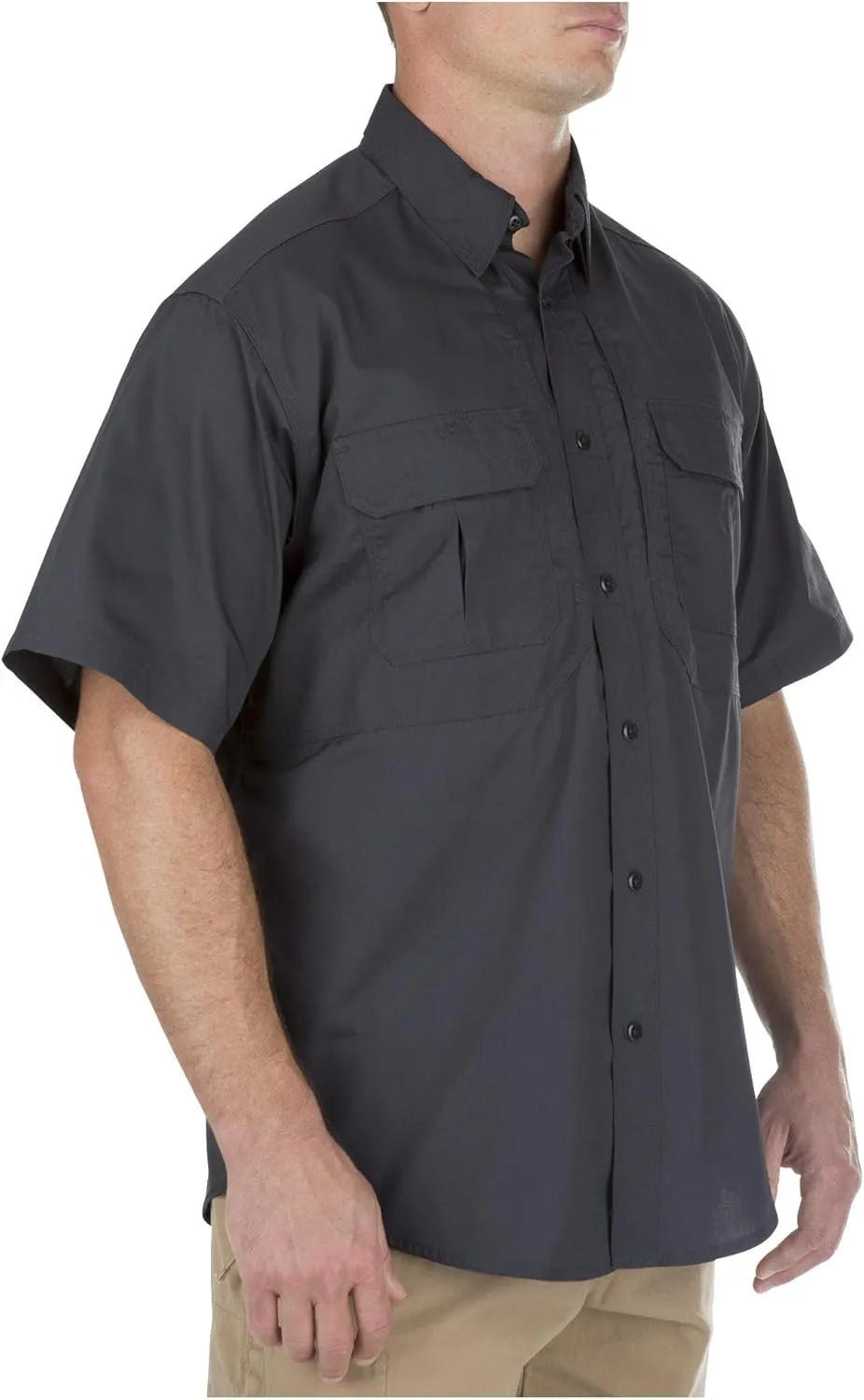 5.11 Tactical Mens Button Down Short Sleeve Shirt with Pockets, Taclite Pro, Style 71175ABR