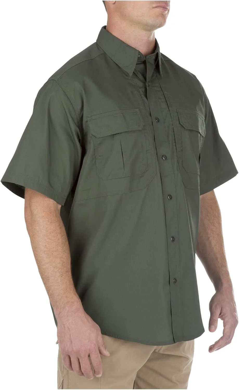 5.11 Tactical Mens Button Down Short Sleeve Shirt with Pockets, Taclite Pro, Style 71175ABR