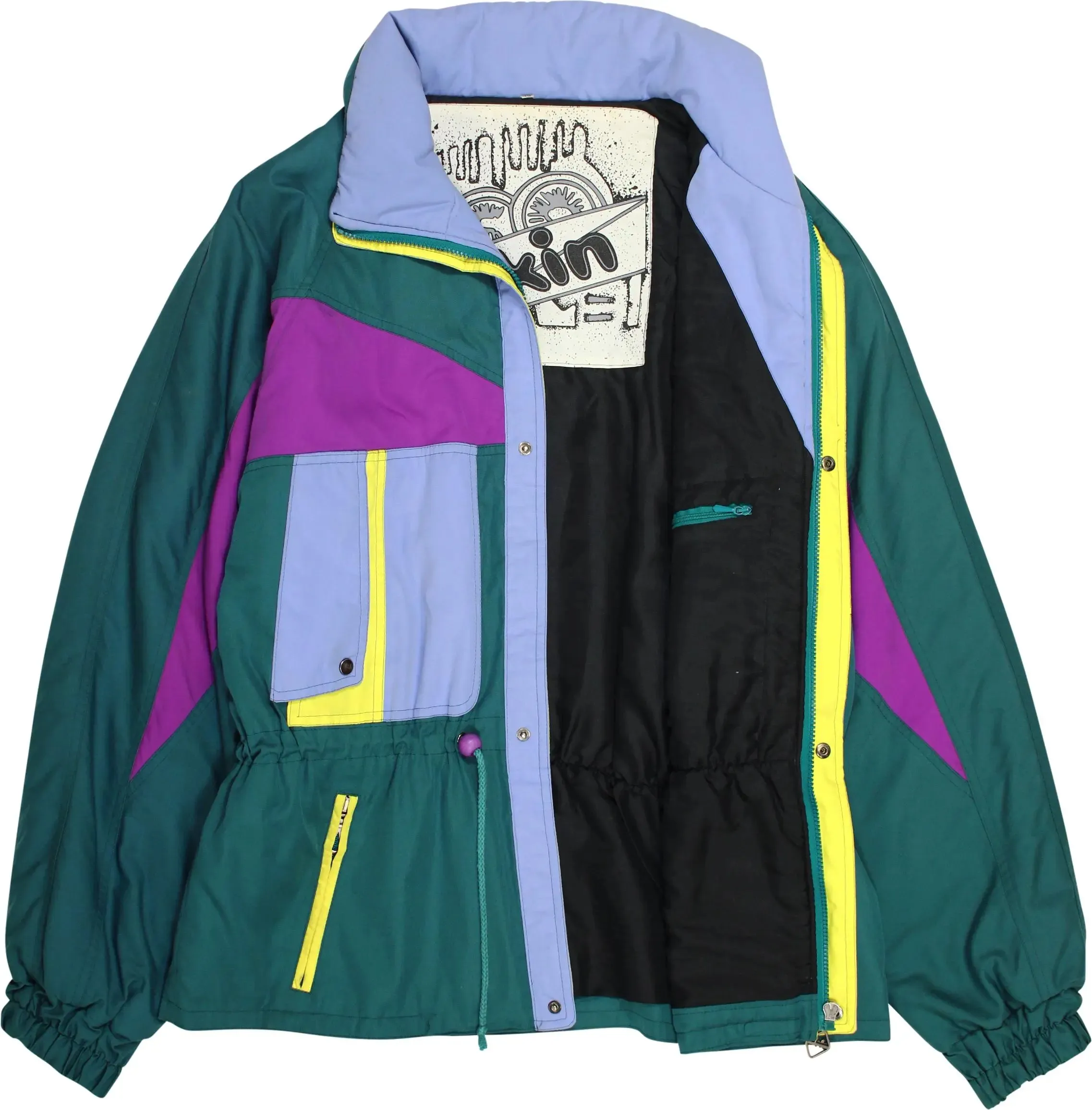 80s Colour Block Ski Jacket