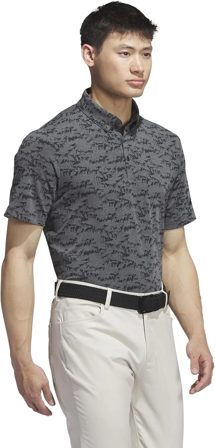 adidas Men's Go-To Printed Golf Polo Shirt