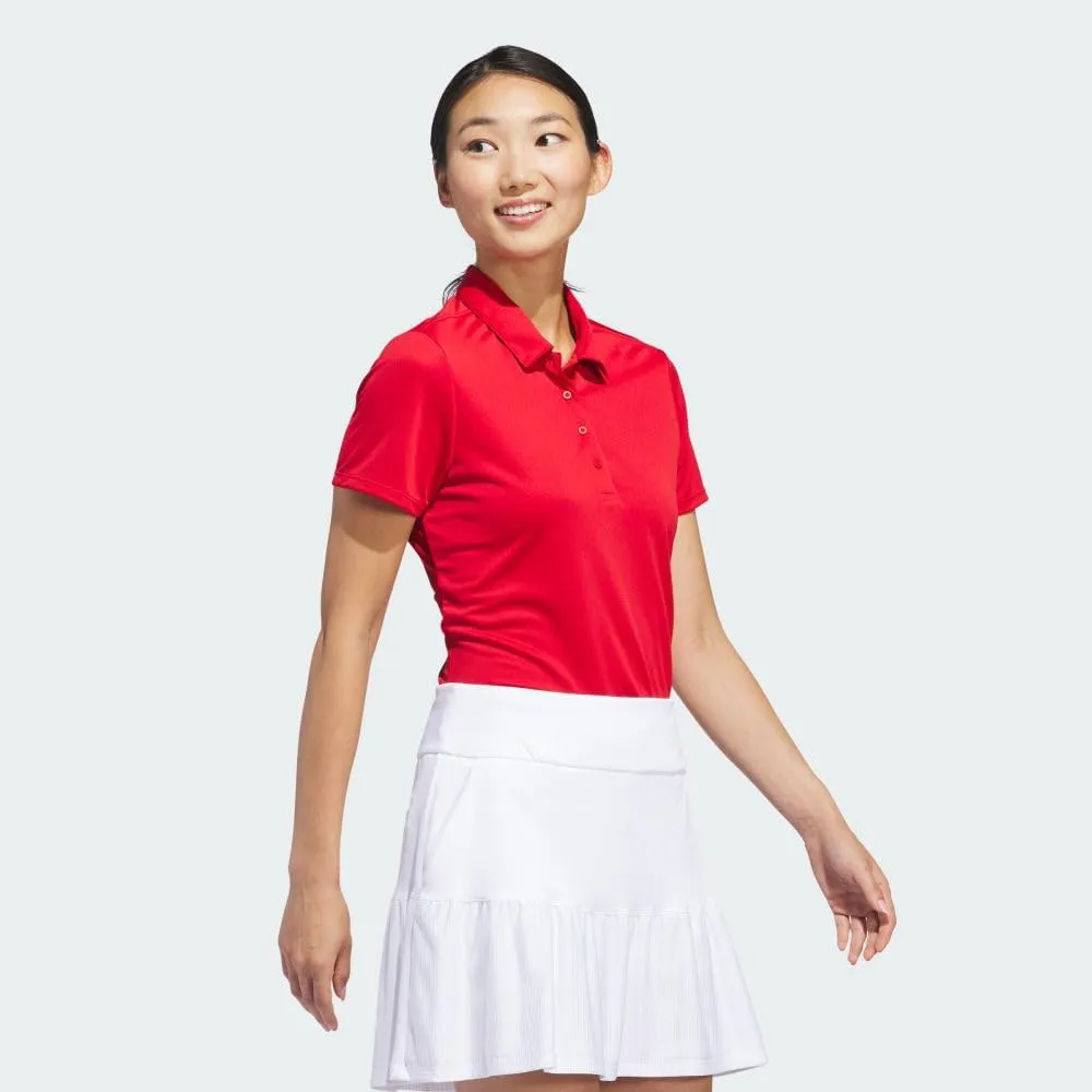 adidas Women's Solid Performance Short Sleeve Polo Shirt