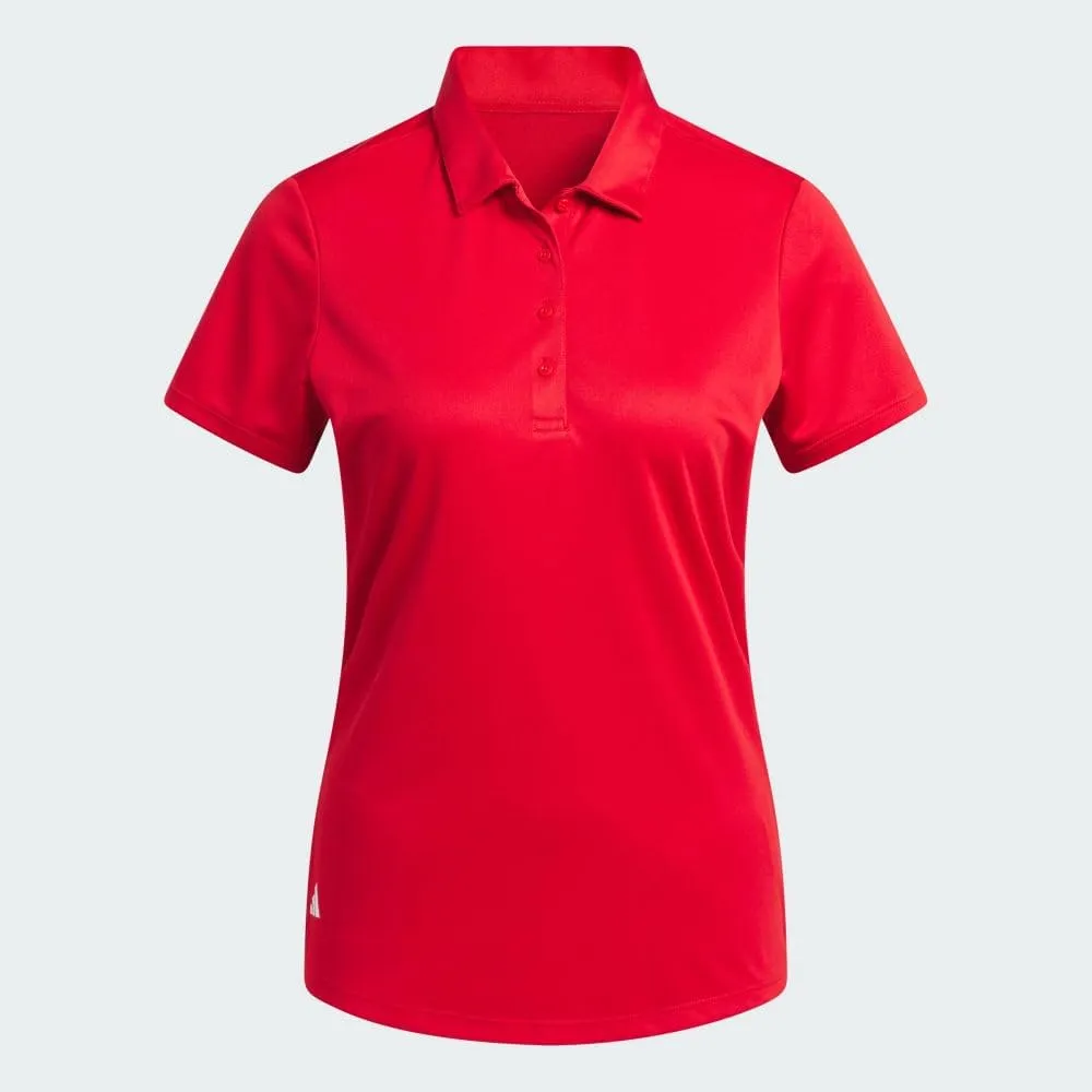 adidas Women's Solid Performance Short Sleeve Polo Shirt