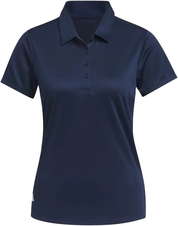 adidas Women's Solid Performance Short Sleeve Polo Shirt