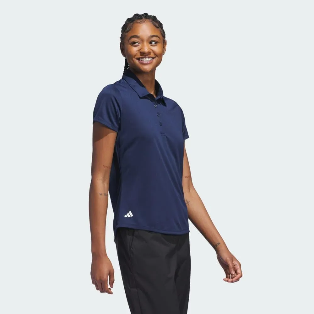 adidas Women's Solid Performance Short Sleeve Polo Shirt