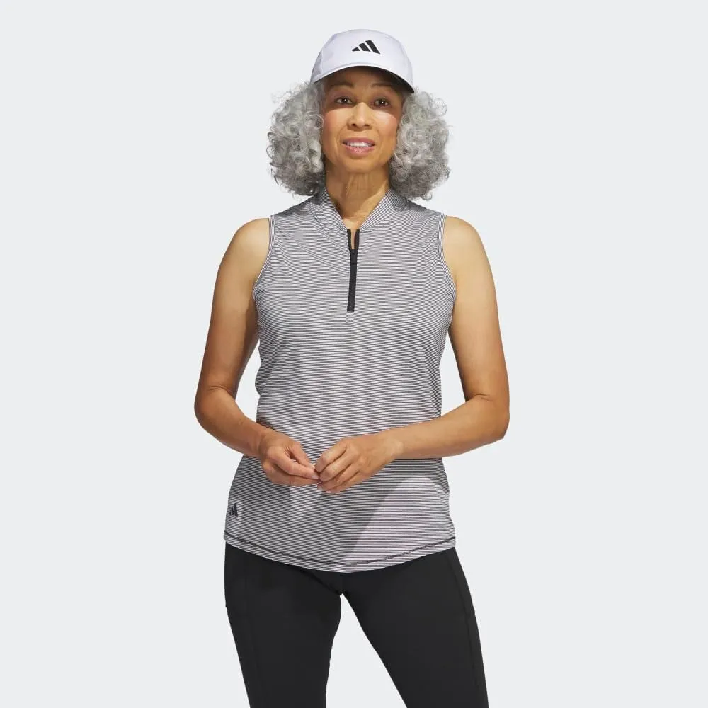adidas Women's Two Color Ottoman Golf Polo Shirt