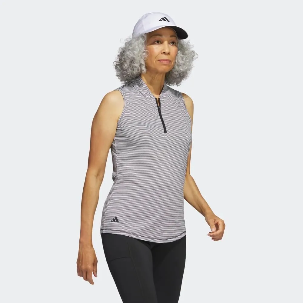adidas Women's Two Color Ottoman Golf Polo Shirt