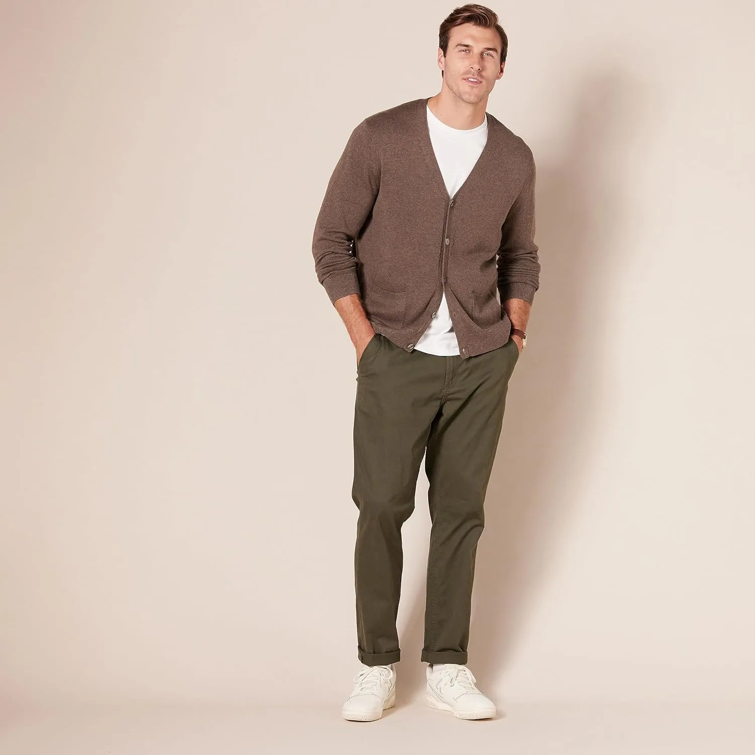 Amazon Essentials Men's Cotton Cardigan Sweater