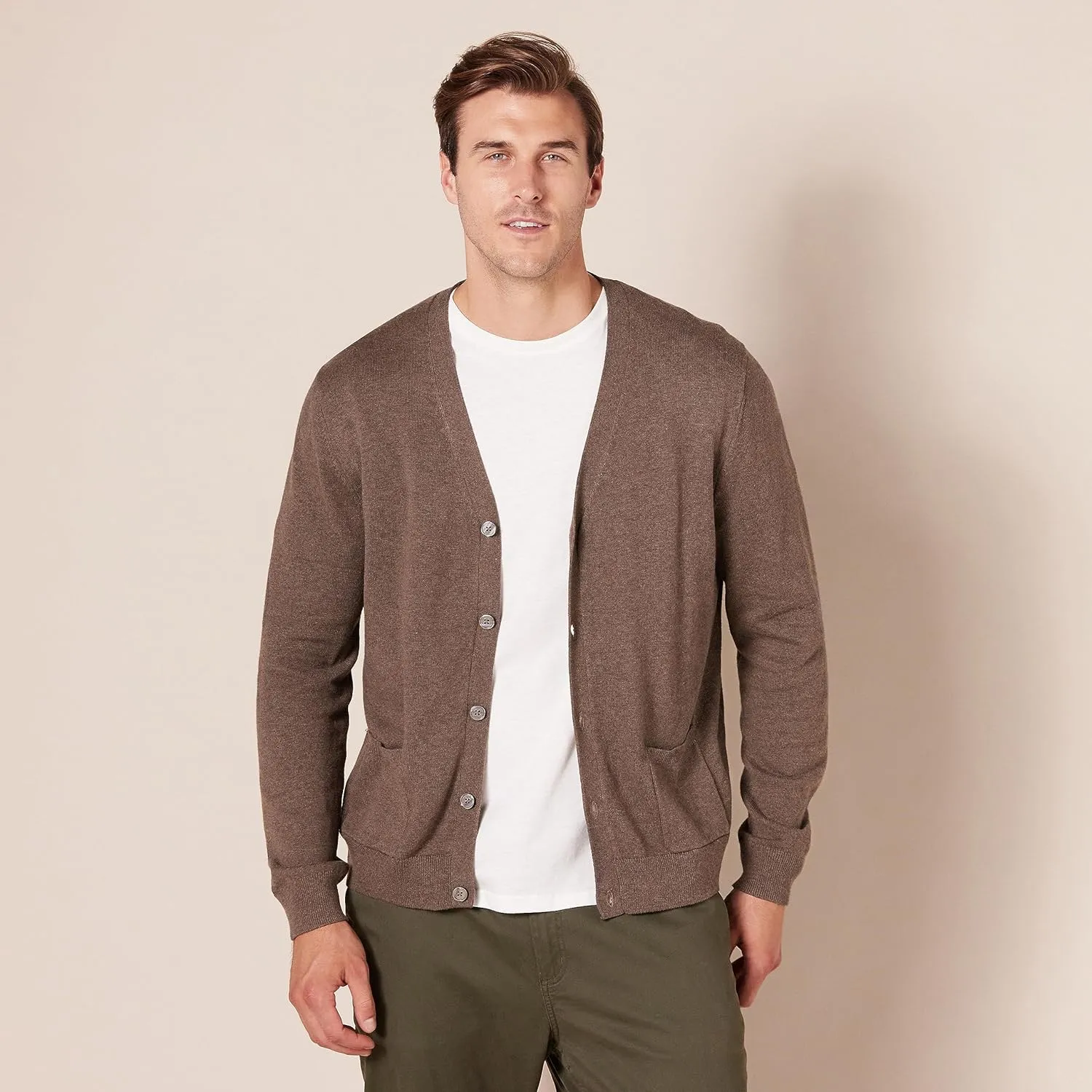 Amazon Essentials Men's Cotton Cardigan Sweater