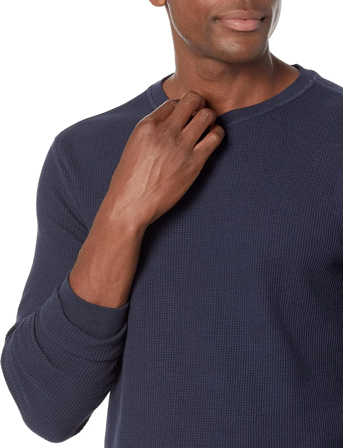 Amazon Essentials Men's Long Sleeve Slim-Fit Waffle Shirt