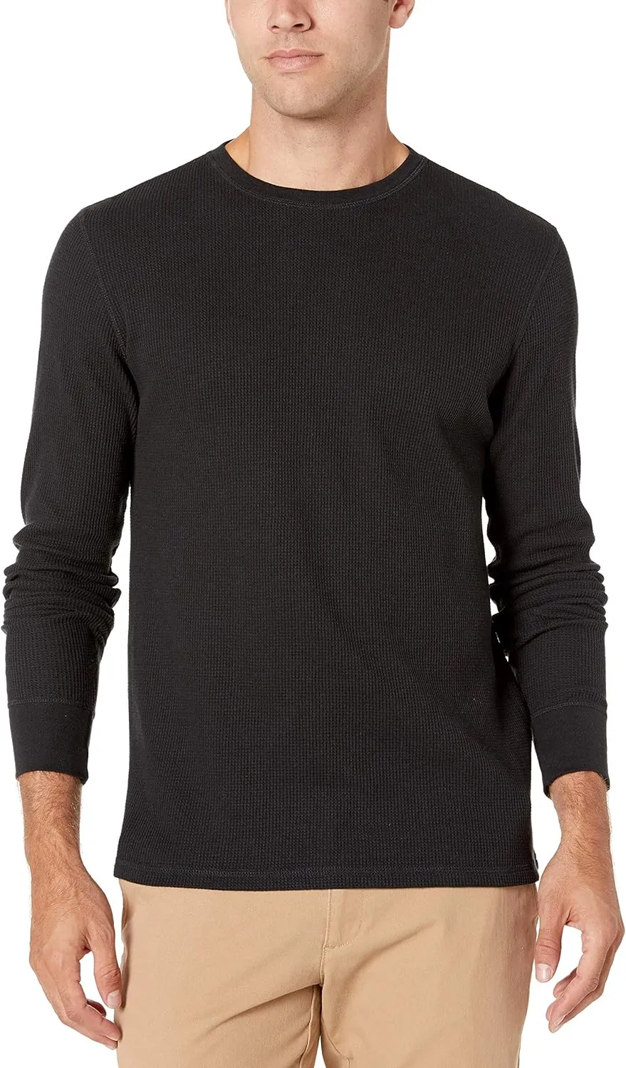 Amazon Essentials Men's Long Sleeve Slim-Fit Waffle Shirt