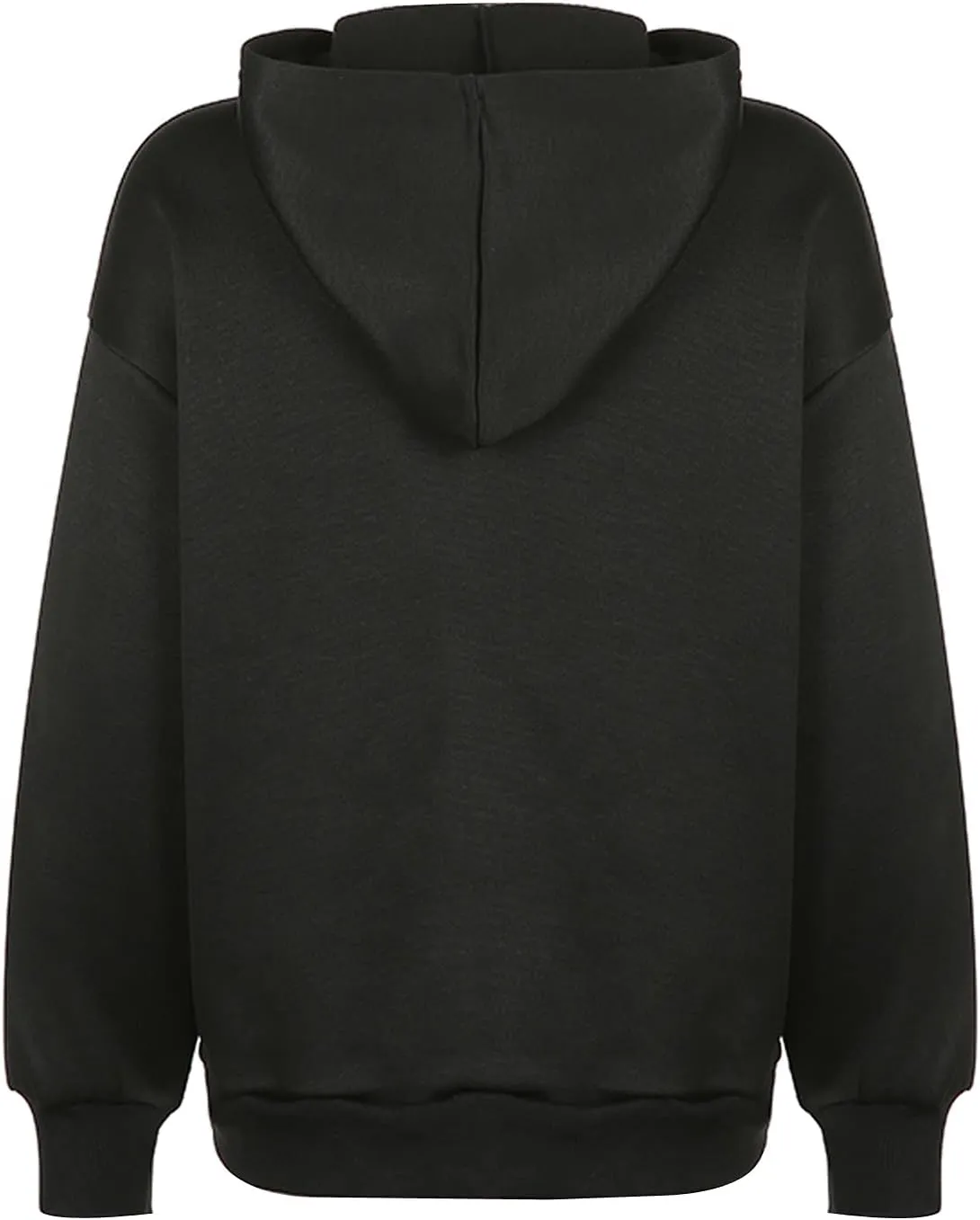 Aopwsrlyi Women's Y2K Zip Up Hoodies Gothic Vintage Graphic Print Sweatshirt Oversized Long Sleeve Casual Jackets Streetwear