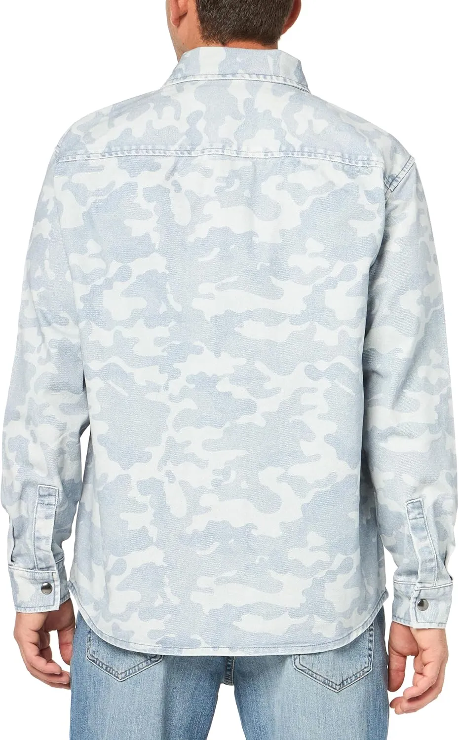 Armani Exchange Men's Button Up Camo Shirt Jacket