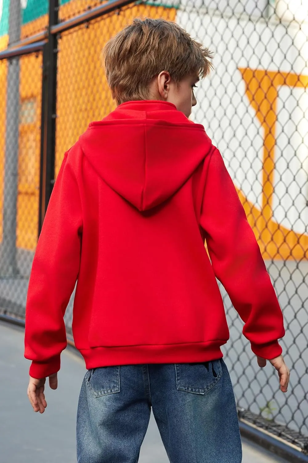 Arshiner Boy's Loose Fit Quarter-Zip Pullover Hoodie Sweatshirt - Lightweight Fleece - 4~12 Years Kids