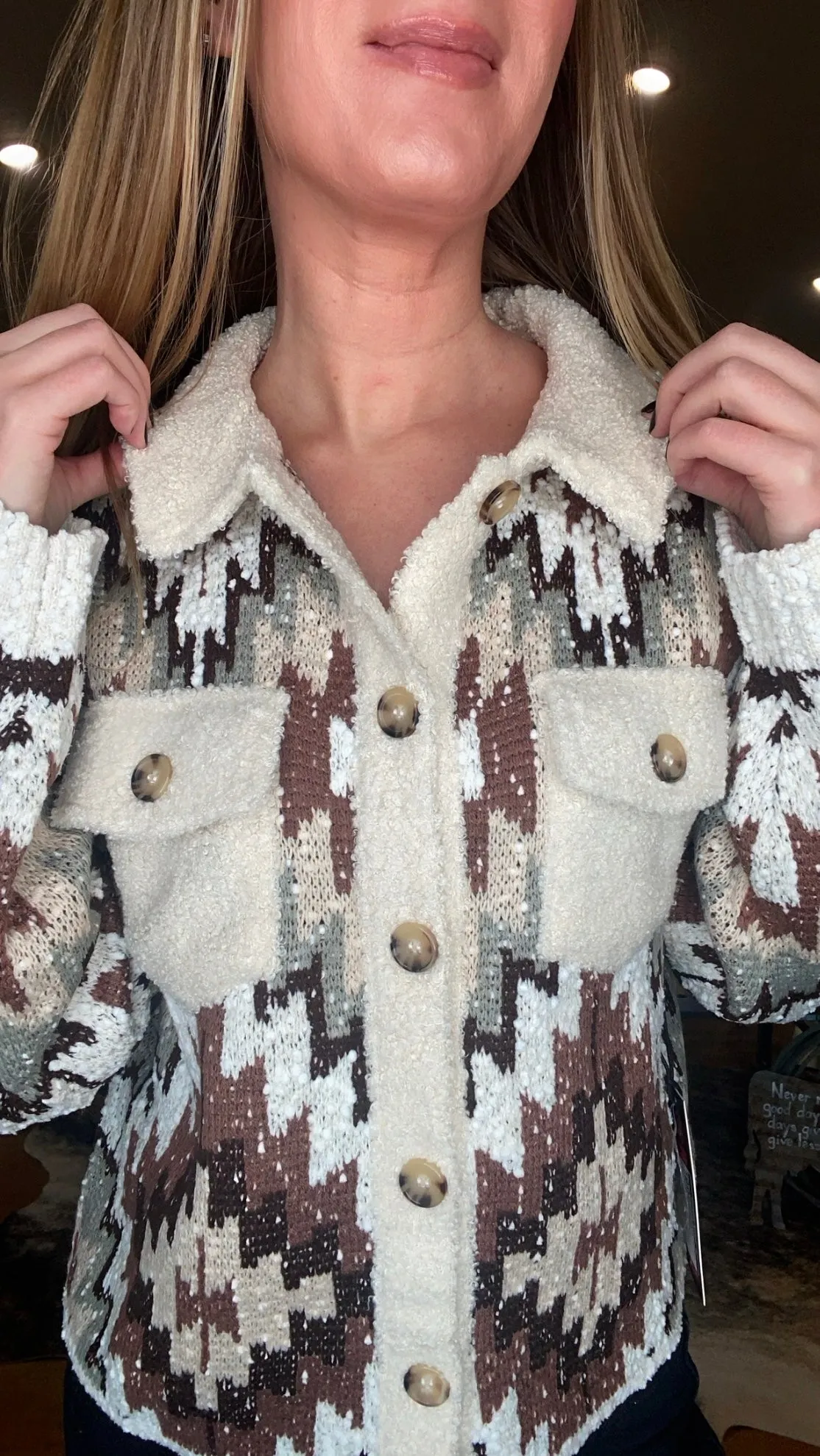 Aztec Sweater Cardigan