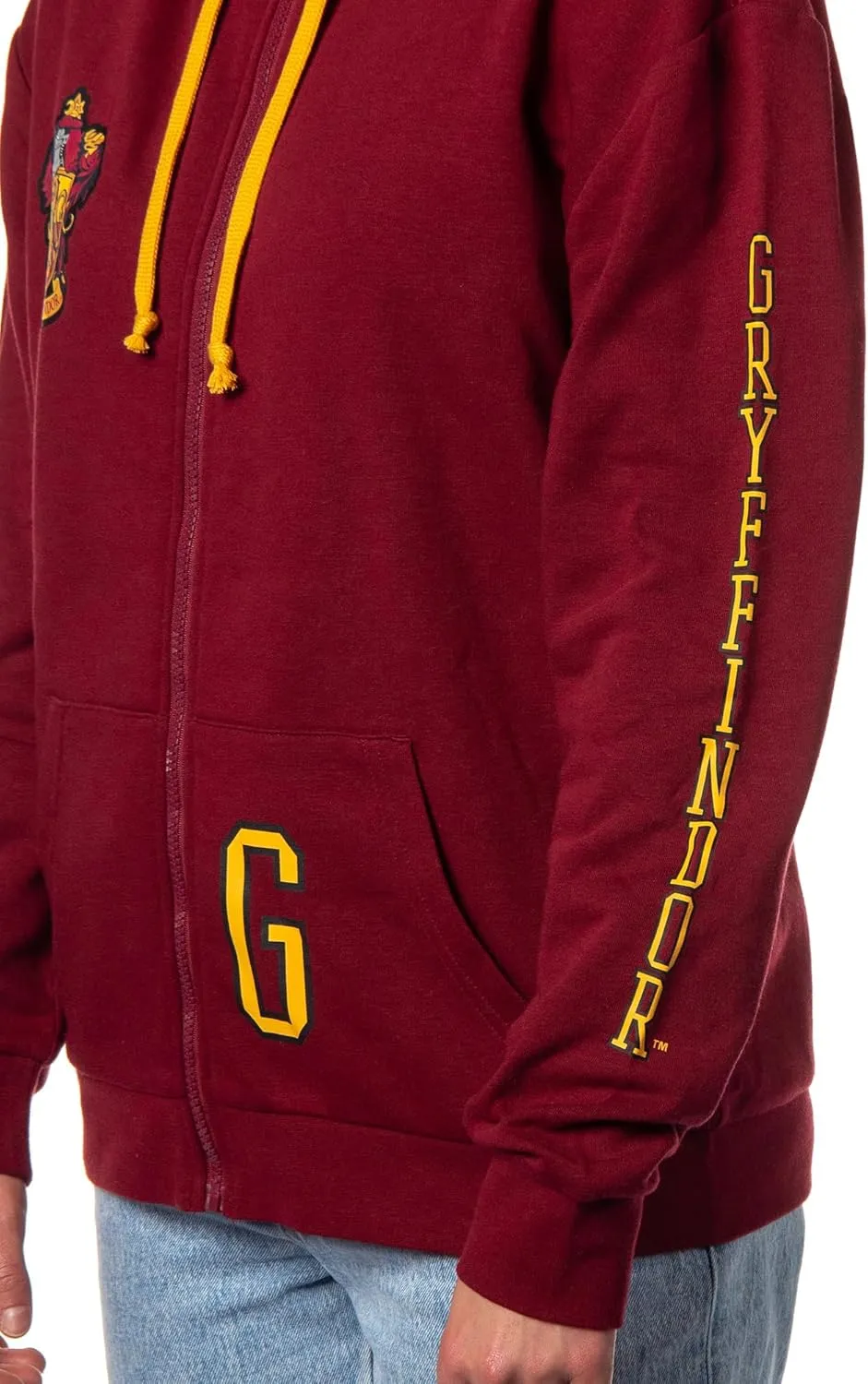 Bioworld Harry Potter Womens Hogwarts Alumni House Crest Lightweight Zip-Up Hoodie