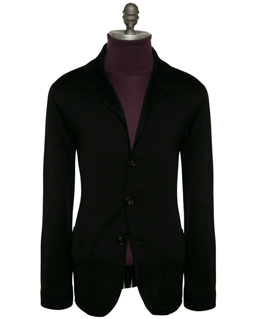 Black Three Button Sweater Jacket