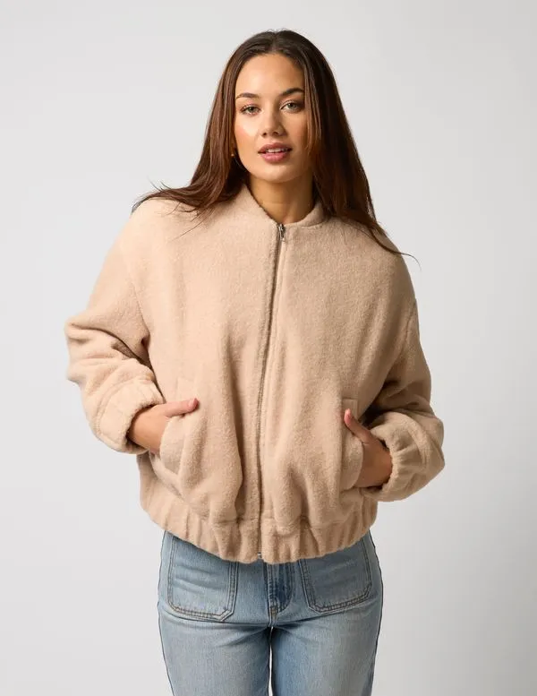 Bomber Jacket - Buttercream