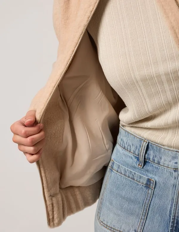 Bomber Jacket - Buttercream