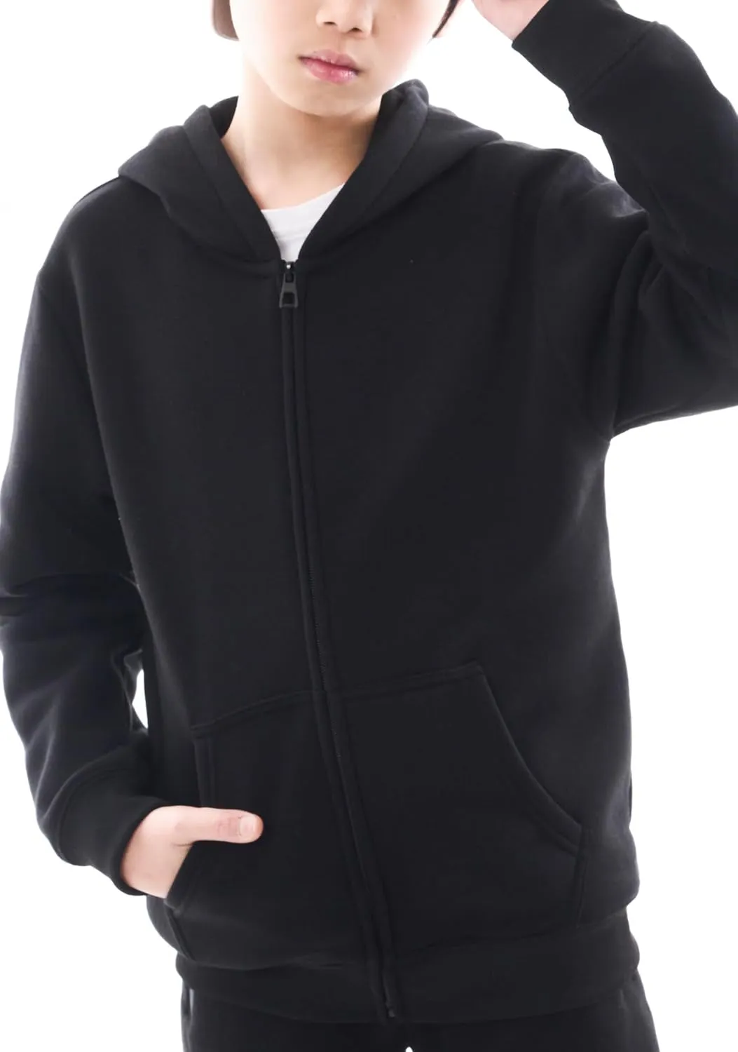 Boys Athletic Hoodie Sweatshirt, 3 Pk Fleece Long Sleeve Kids Pullover Hoodies boy&girl Size 6-20