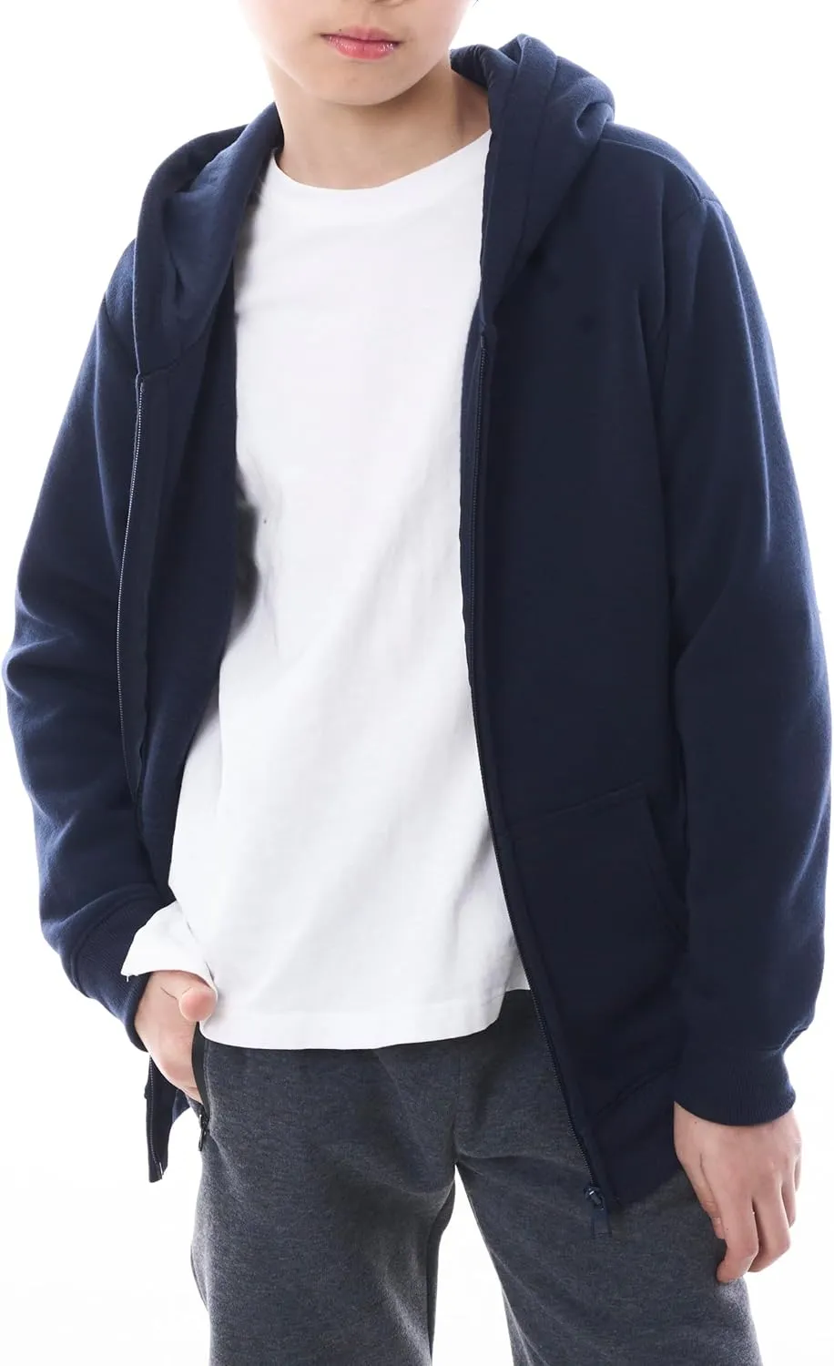 Boys Athletic Hoodie Sweatshirt, 3 Pk Fleece Long Sleeve Kids Pullover Hoodies boy&girl Size 6-20