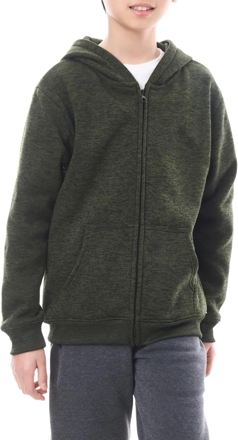 Boys Athletic Hoodie Sweatshirt, 3 Pk Fleece Long Sleeve Kids Pullover Hoodies boy&girl Size 6-20
