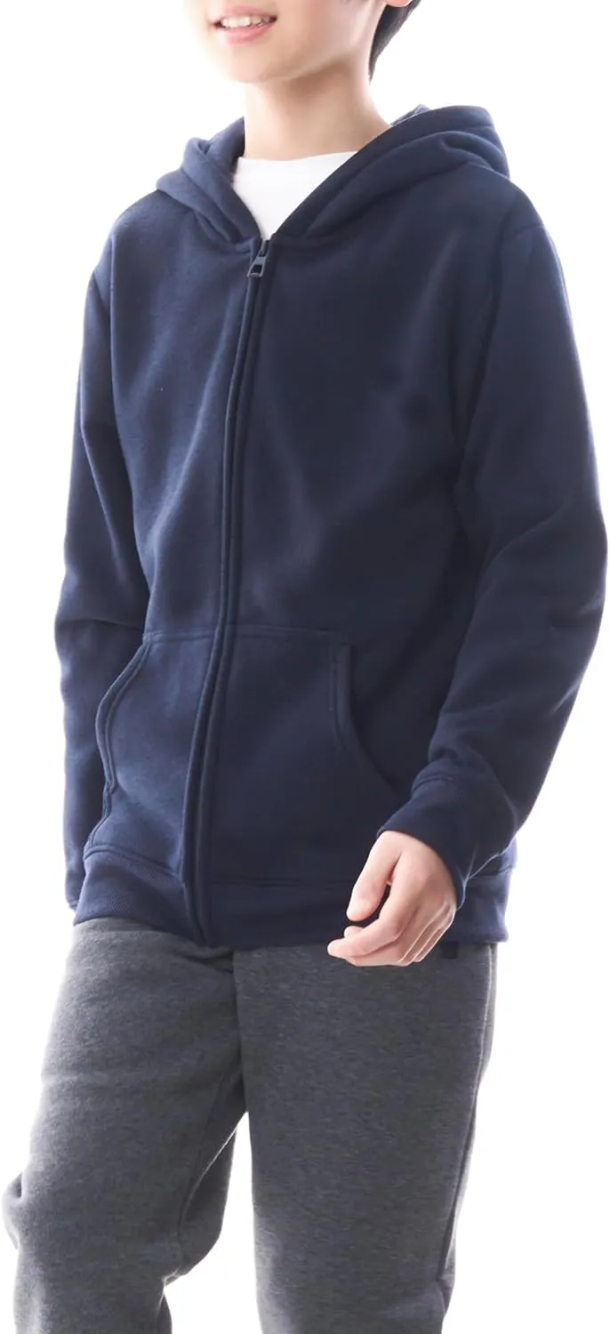 Boys Athletic Hoodie Sweatshirt, 3 Pk Fleece Long Sleeve Kids Pullover Hoodies boy&girl Size 6-20