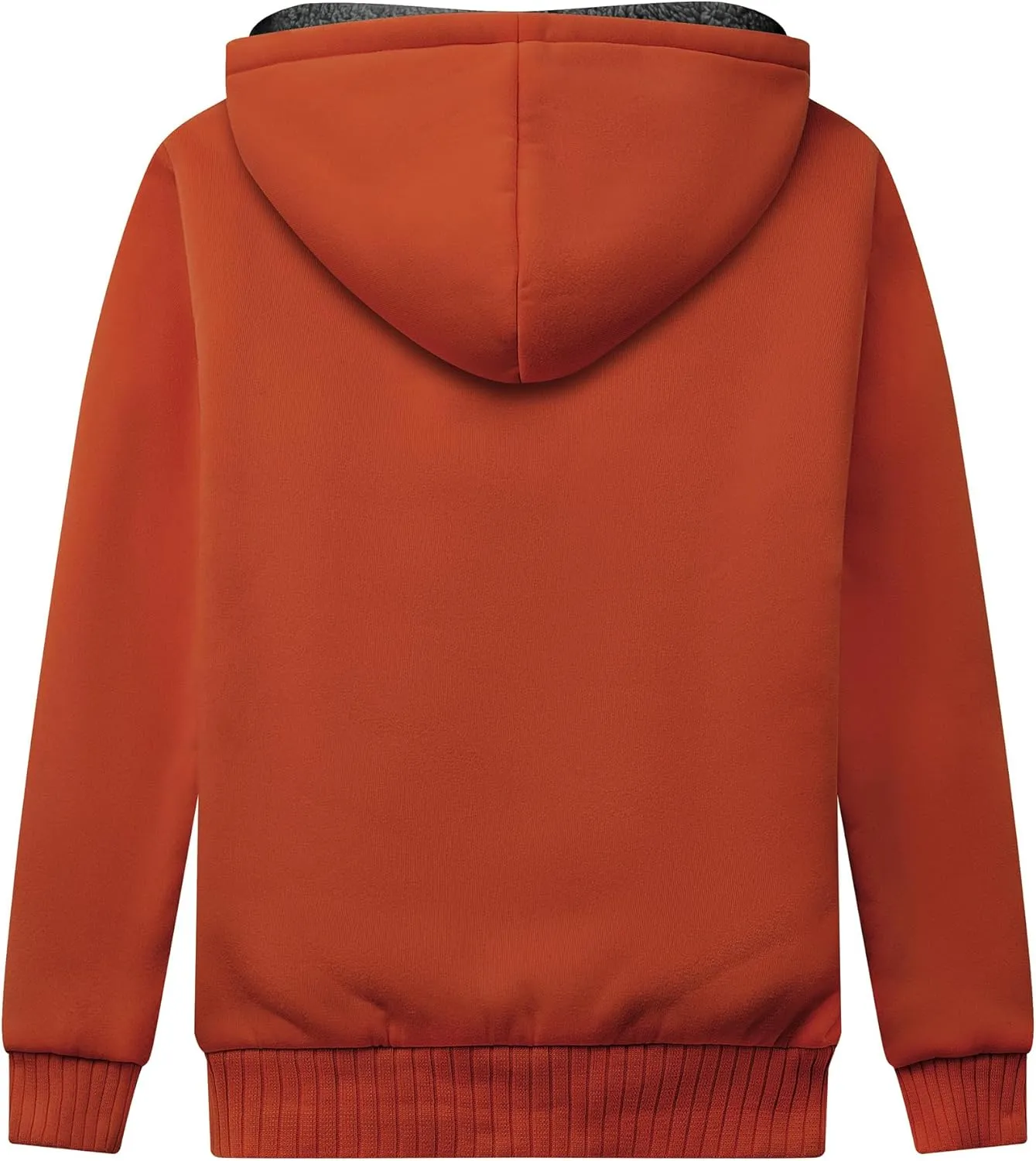 Boys Fleece Jacket Sherpa Lined Zip Up Hoodie Casual Long Sleeve Sweatshirt Warm Jacket 6-15Years (Girls/Kids)