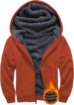 Boys Fleece Jacket Sherpa Lined Zip Up Hoodie Casual Long Sleeve Sweatshirt Warm Jacket 6-15Years (Girls/Kids)