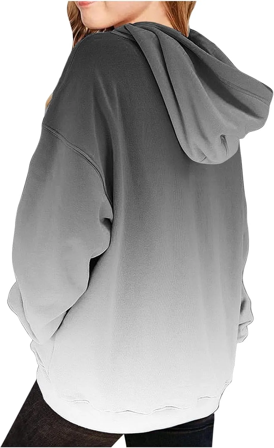 BTDECLAR Hoodies for Teen Girls Hooded Sweatshirt Fleece Cute Oversized Pullover Tops Gradient Preppy Clothes Size 10 12