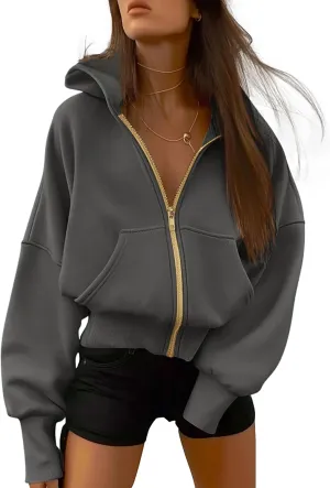 BTFBM Womens Zip Up Hoodies Long Sleeve Fashion Sweatshirt Fleece Y2K Hooded Jacket 2025 Trendy Fall Spring Clothes