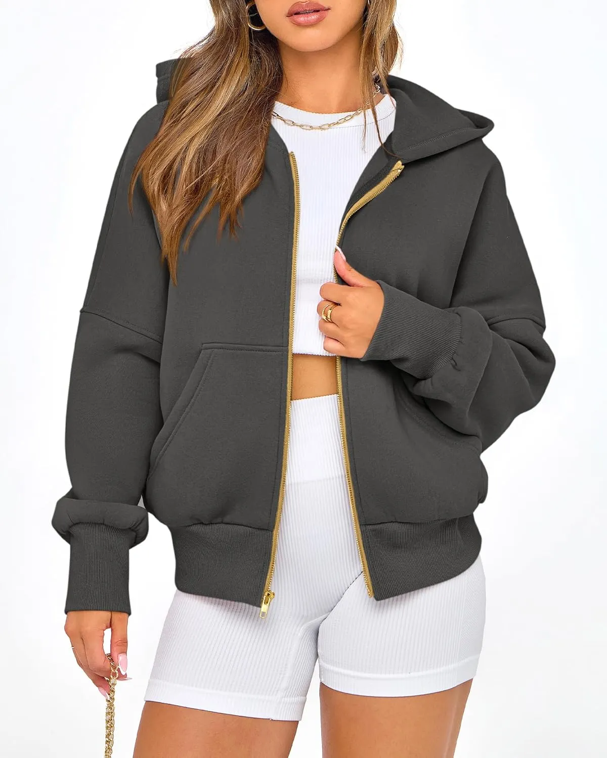 BTFBM Womens Zip Up Hoodies Long Sleeve Fashion Sweatshirt Fleece Y2K Hooded Jacket 2025 Trendy Fall Spring Clothes