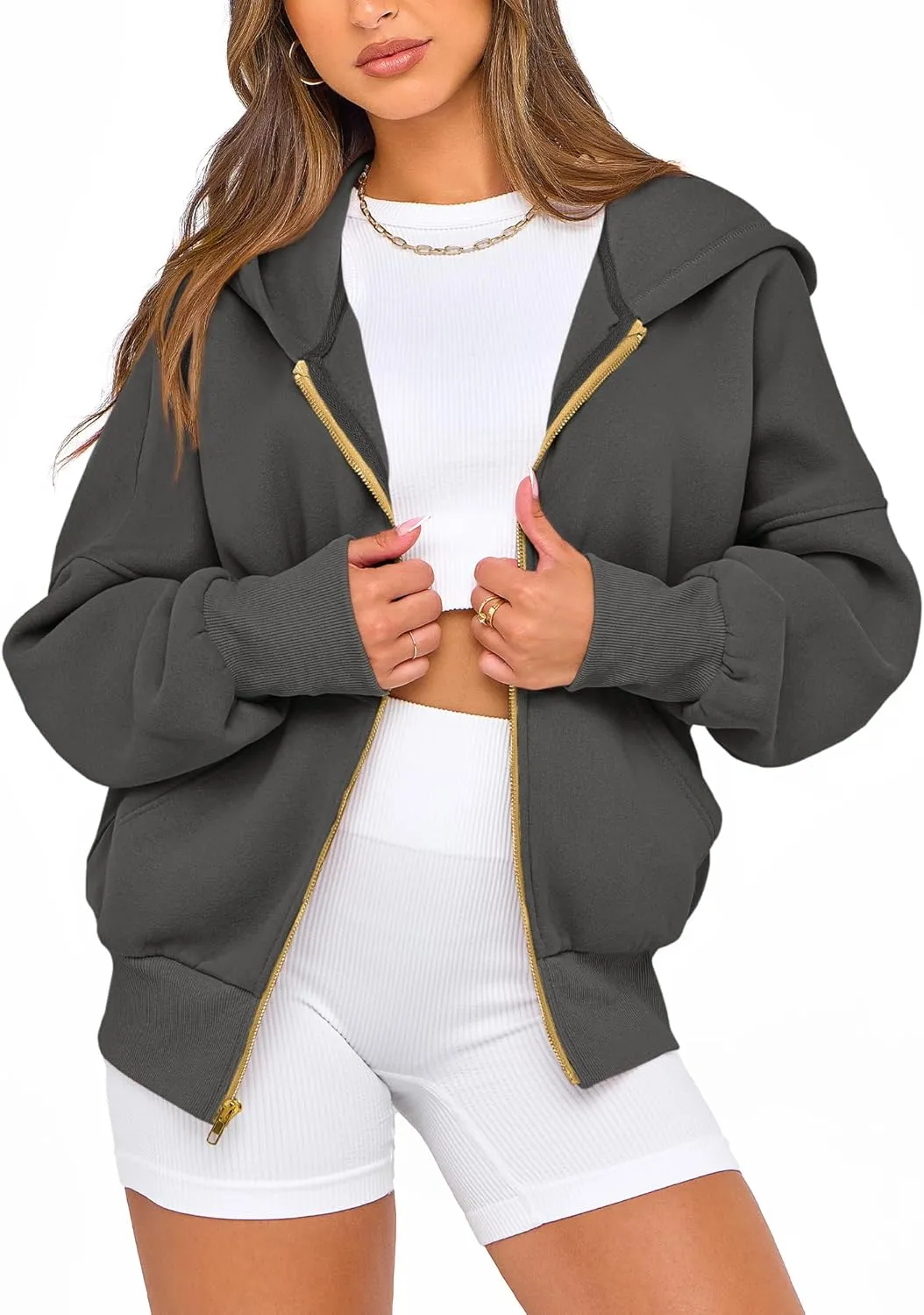 BTFBM Womens Zip Up Hoodies Long Sleeve Fashion Sweatshirt Fleece Y2K Hooded Jacket 2025 Trendy Fall Spring Clothes