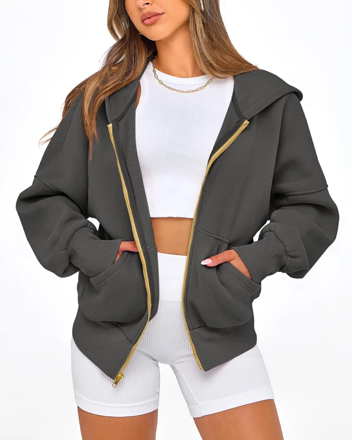 BTFBM Womens Zip Up Hoodies Long Sleeve Fashion Sweatshirt Fleece Y2K Hooded Jacket 2025 Trendy Fall Spring Clothes