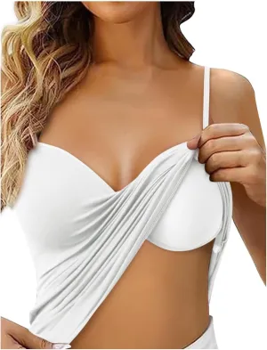 Camisole Tops for Women Built in Bra Tank Tops for Women Bras No Underwire Yoga Tops Workout Tops Sports Padded Cami