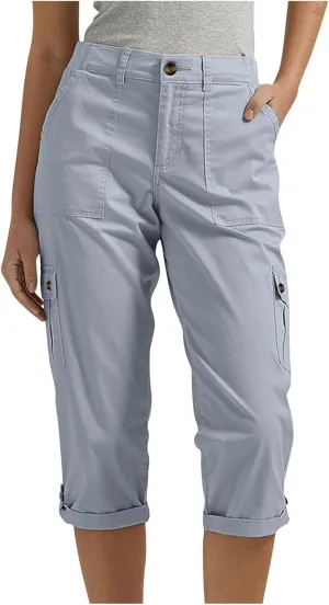 Capri Pants for Women Summer 2024 Cotton Linen Trousers with Pockets Straight Cropped Trousers Pants for Work