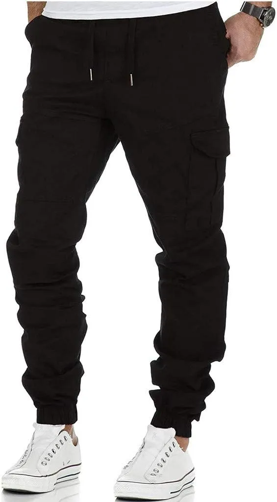 Cargo Pants for Men,Mens Fashion Joggers Sports Pants Cotton Pants Gym Sweatpants Trousers Casual Long Pant