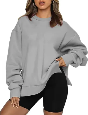 Ceboyel Oversized Sweatshirt For Women Long Sleeve Crewneck Pullover Fall Sweater Tops Y2K Trendy Fashion Clothing Outfits