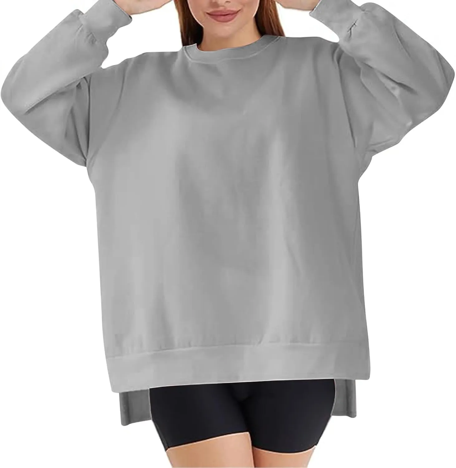 Ceboyel Oversized Sweatshirt For Women Long Sleeve Crewneck Pullover Fall Sweater Tops Y2K Trendy Fashion Clothing Outfits