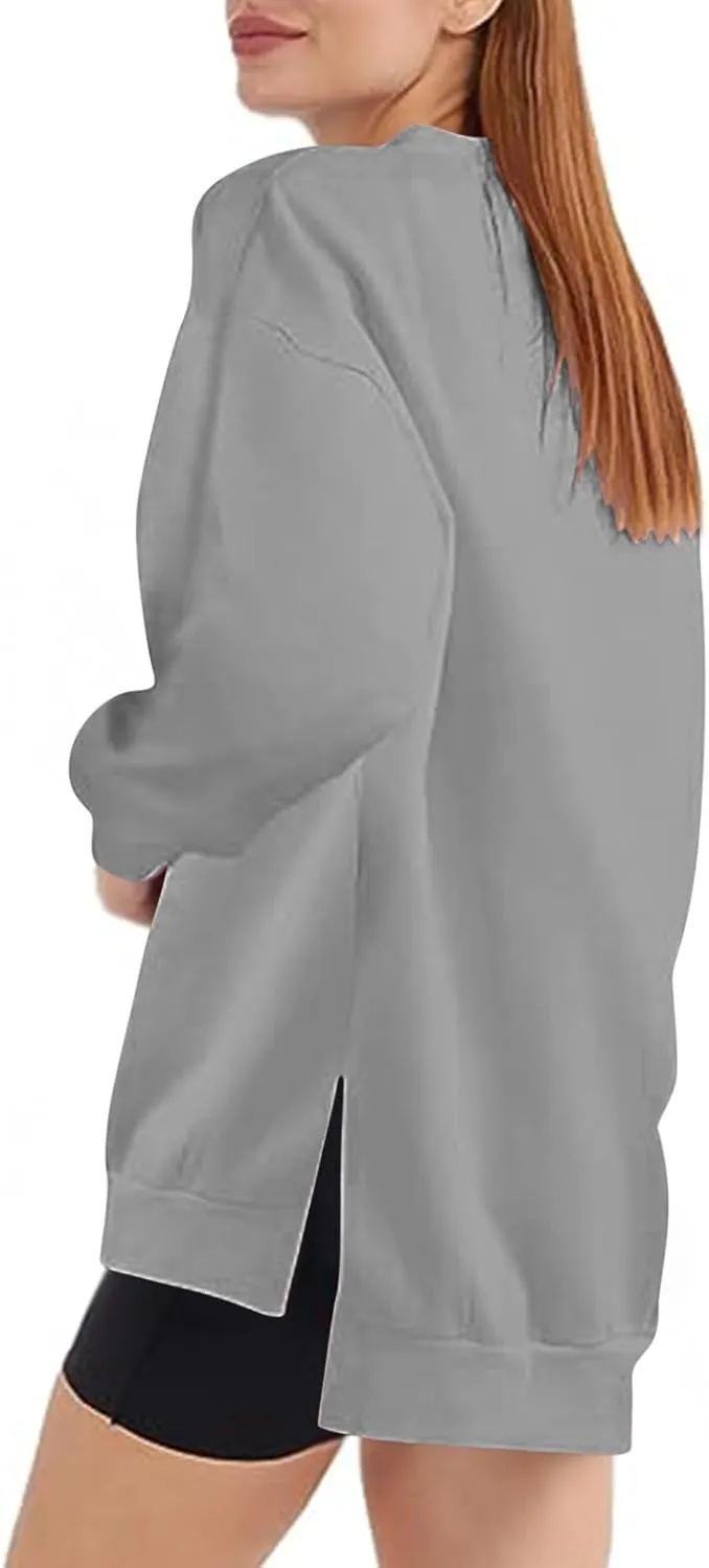 Ceboyel Oversized Sweatshirt For Women Long Sleeve Crewneck Pullover Fall Sweater Tops Y2K Trendy Fashion Clothing Outfits