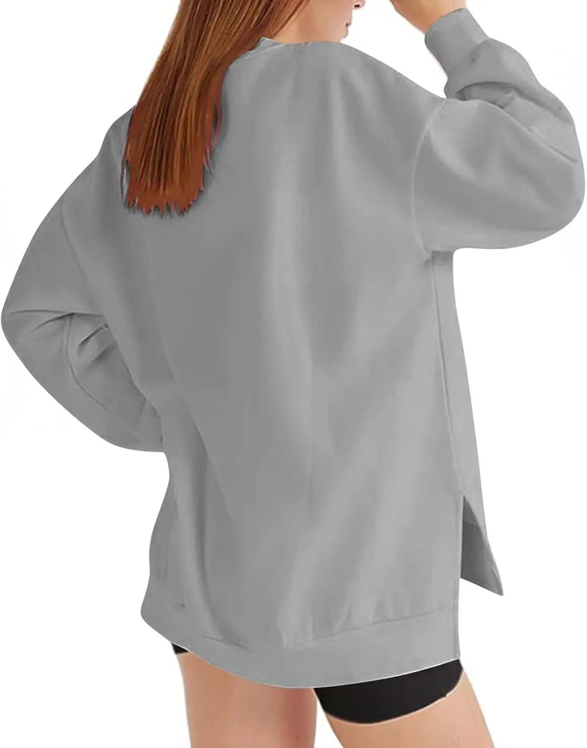 Ceboyel Oversized Sweatshirt For Women Long Sleeve Crewneck Pullover Fall Sweater Tops Y2K Trendy Fashion Clothing Outfits