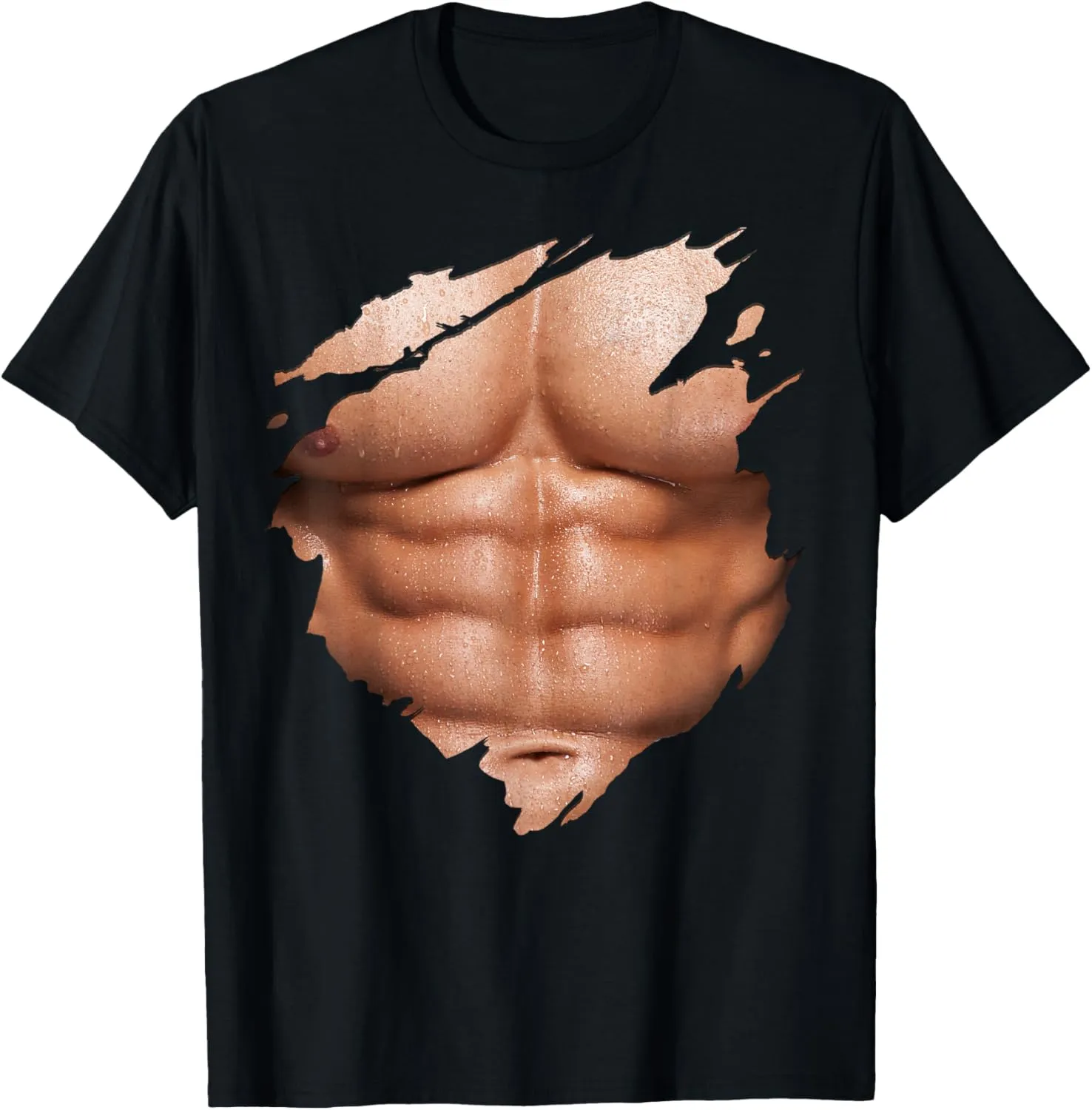 Chest Six Pack Abs Muscles Bodybuilder T-Shirt