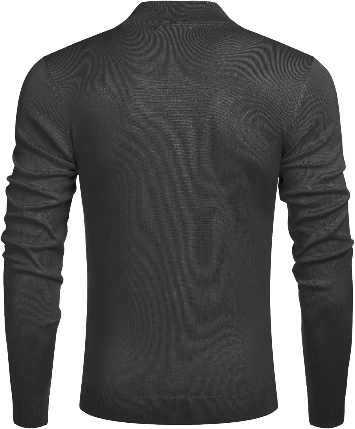 COOFANDY Men's Quarter Zip Up Sweaters Slim Fit Lightweight Mock Neck Pullover Casual Polo Sweaters