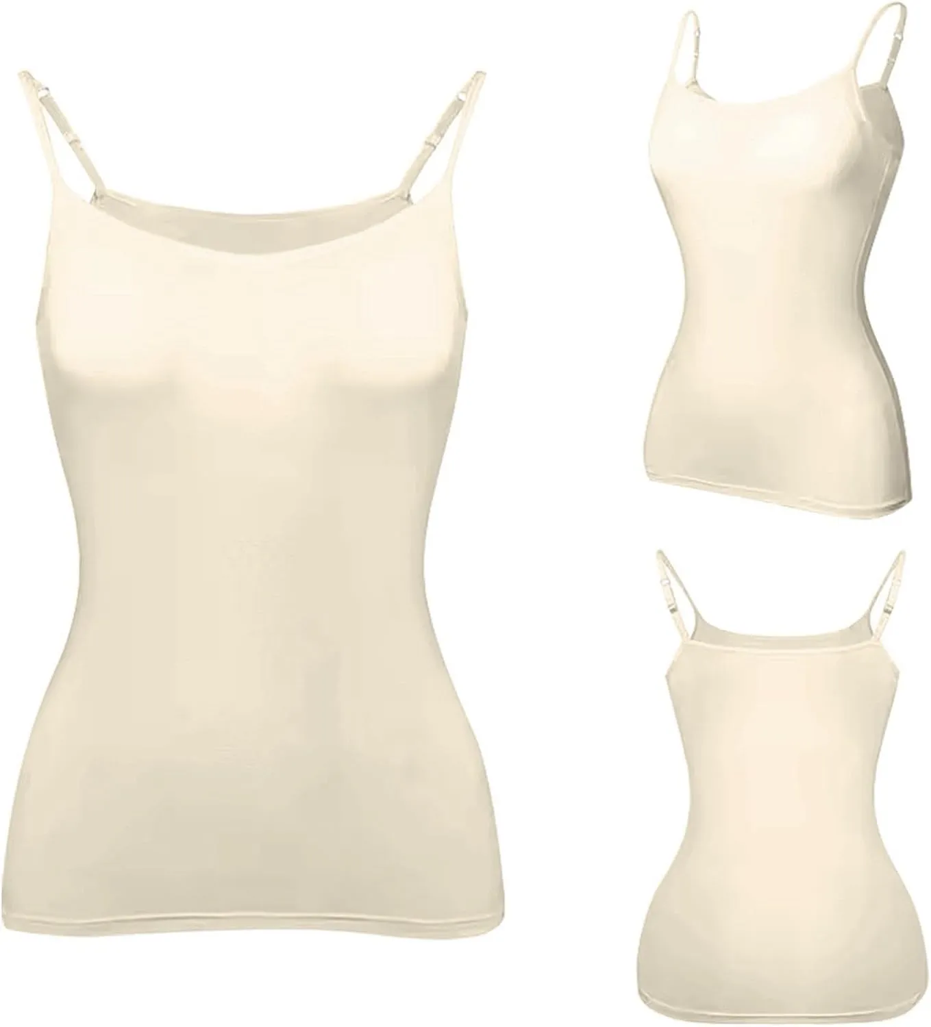 COTECRAM Womens Tank Tops with Built in Bras Camisoles Adjustable Spaghetti Strap Shelf Bra Basic Layer Cami Undershirts