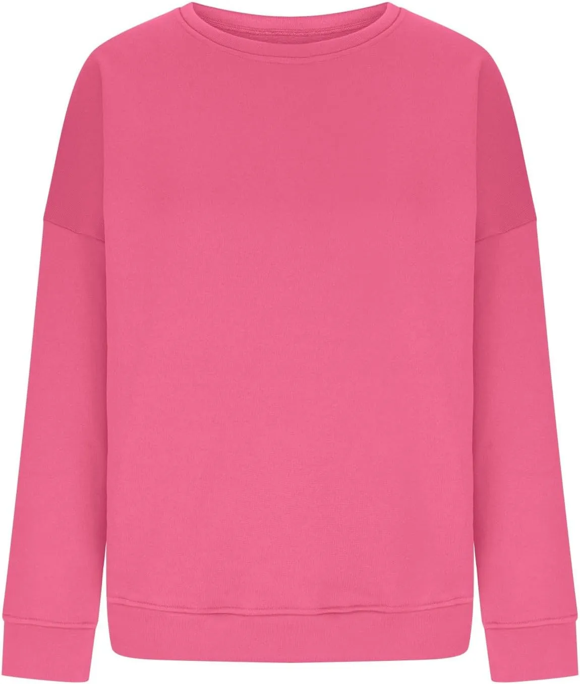 Crewneck Sweatshirts Women Long Sleeve Fleece Pullover Tops Cute Hoodies For Teen Girls Sweaters Solid Fall Outfits