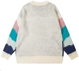 Cute Grunge Sweaters Women Girls, Y2K Harajuku Long Sleeve JK Sweater Pullover Knitted Casual Oversized Casual Jumper