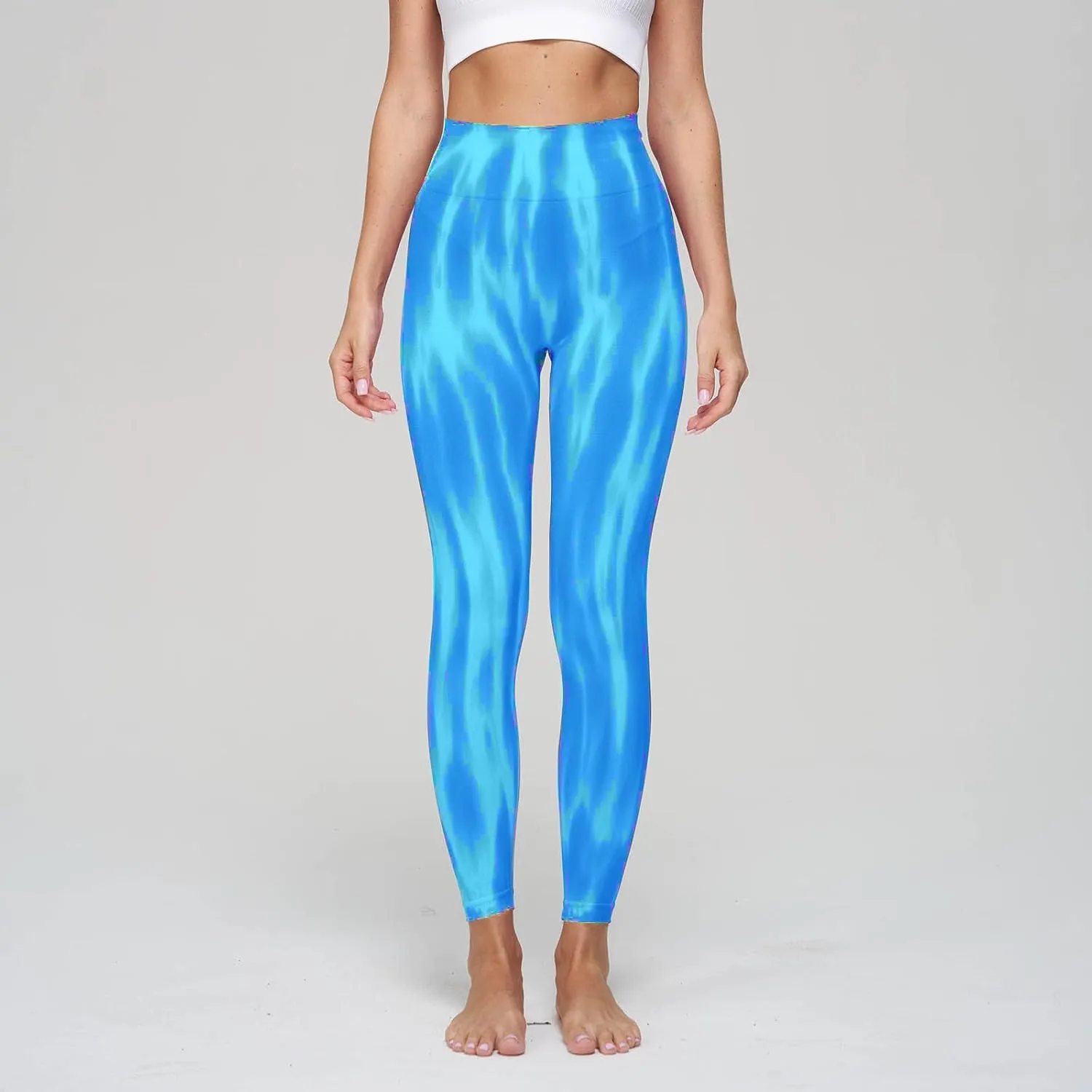 DGZTWLL Butt Lifting Leggings for Women Seamless High Waist Fitness Sport Yoga Pants Tie-Dye TummyControl Gym Workout