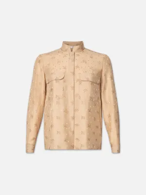 Double Pocket Blouse -- Golden Floral